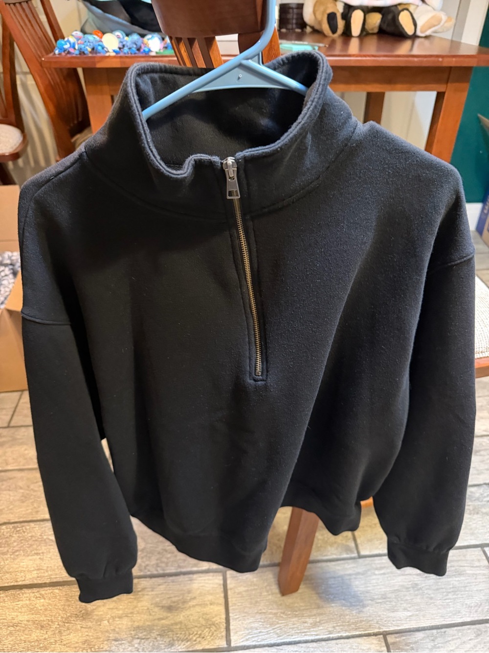 Universal Thread Black Half-Zip Cowl Pullover